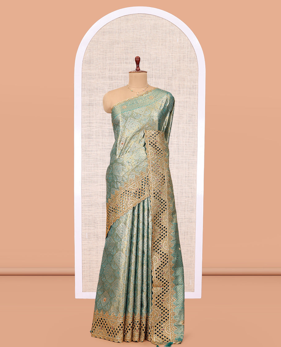 Blue Mysore Silk Saree