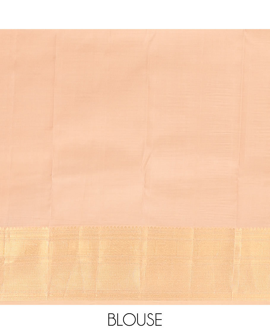 Sandal zari buttas Vasundhara silk mix saree, traditional zari border & jaal pallu