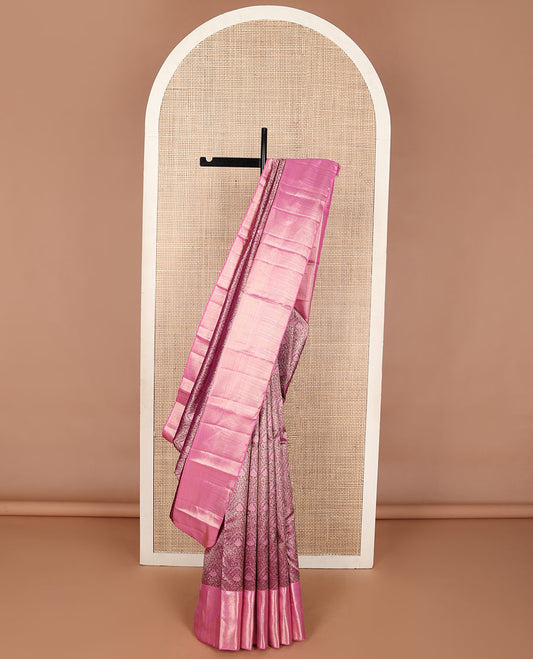 Maroon jacquard wedding silk saree, contrast jaal pallu & border of rekku,banaras,muthu,rettai neli,kathir & geometric patterns