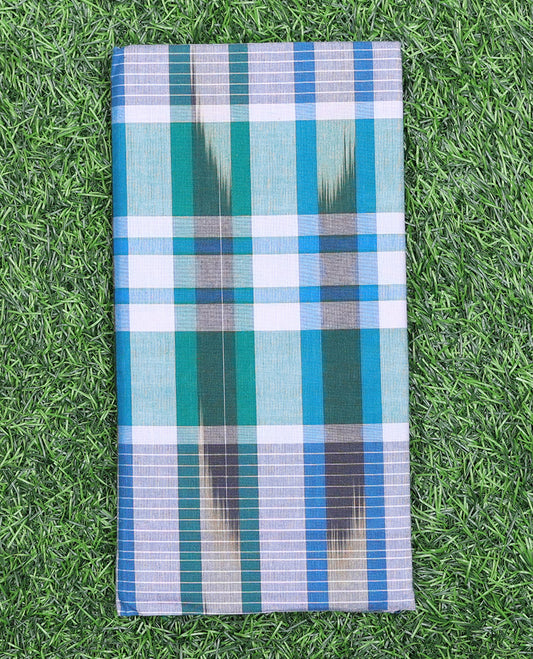 Multi-color stripes & checks design pure cotton lungi 
