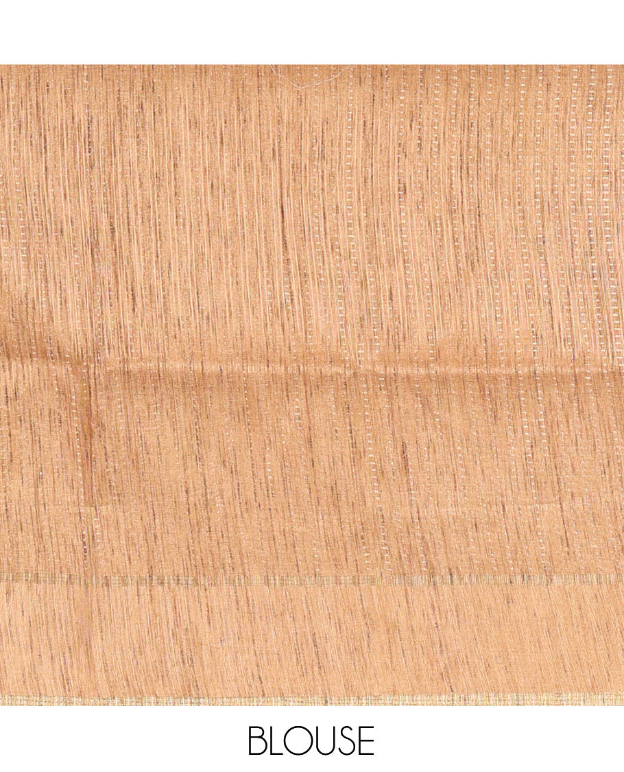 Sandal Fancy Tussar Saree