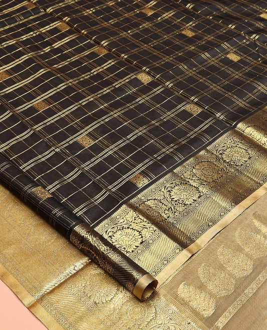 Black Venkatagiri Silk Saree