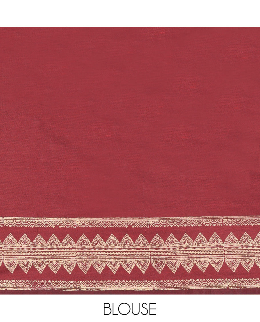 Maroon South Cotton Saree
