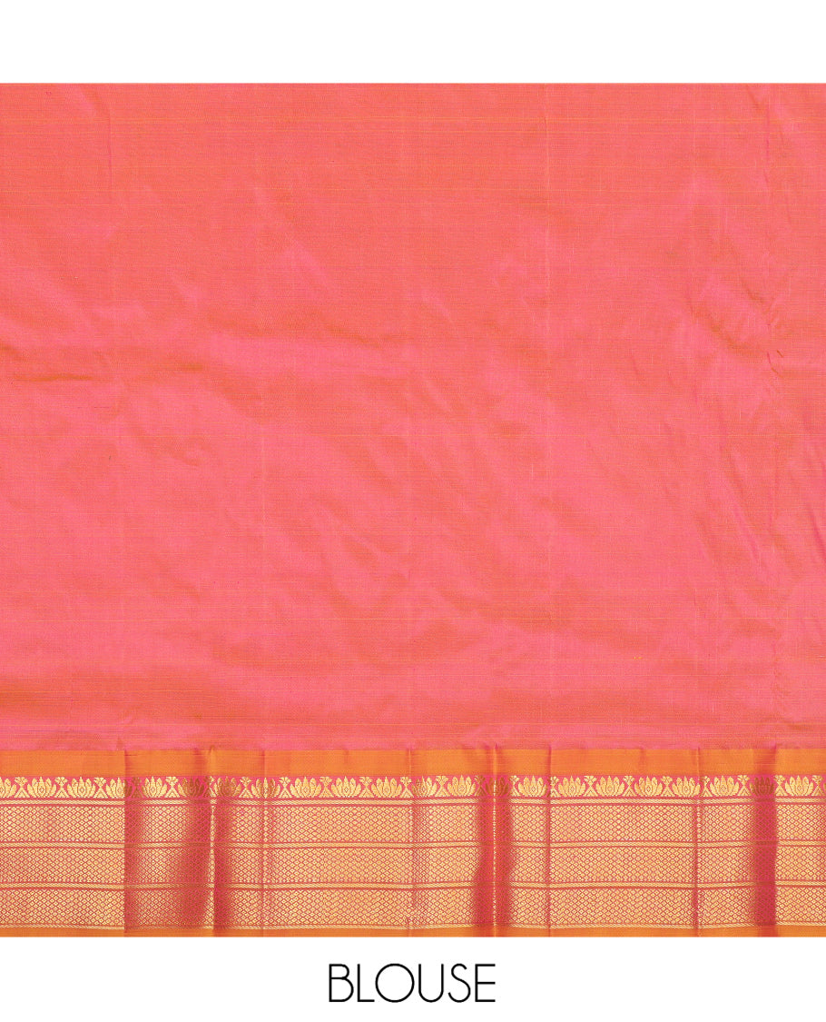 Multi-Color Pure Silk Navarathna Pavadai Material Set