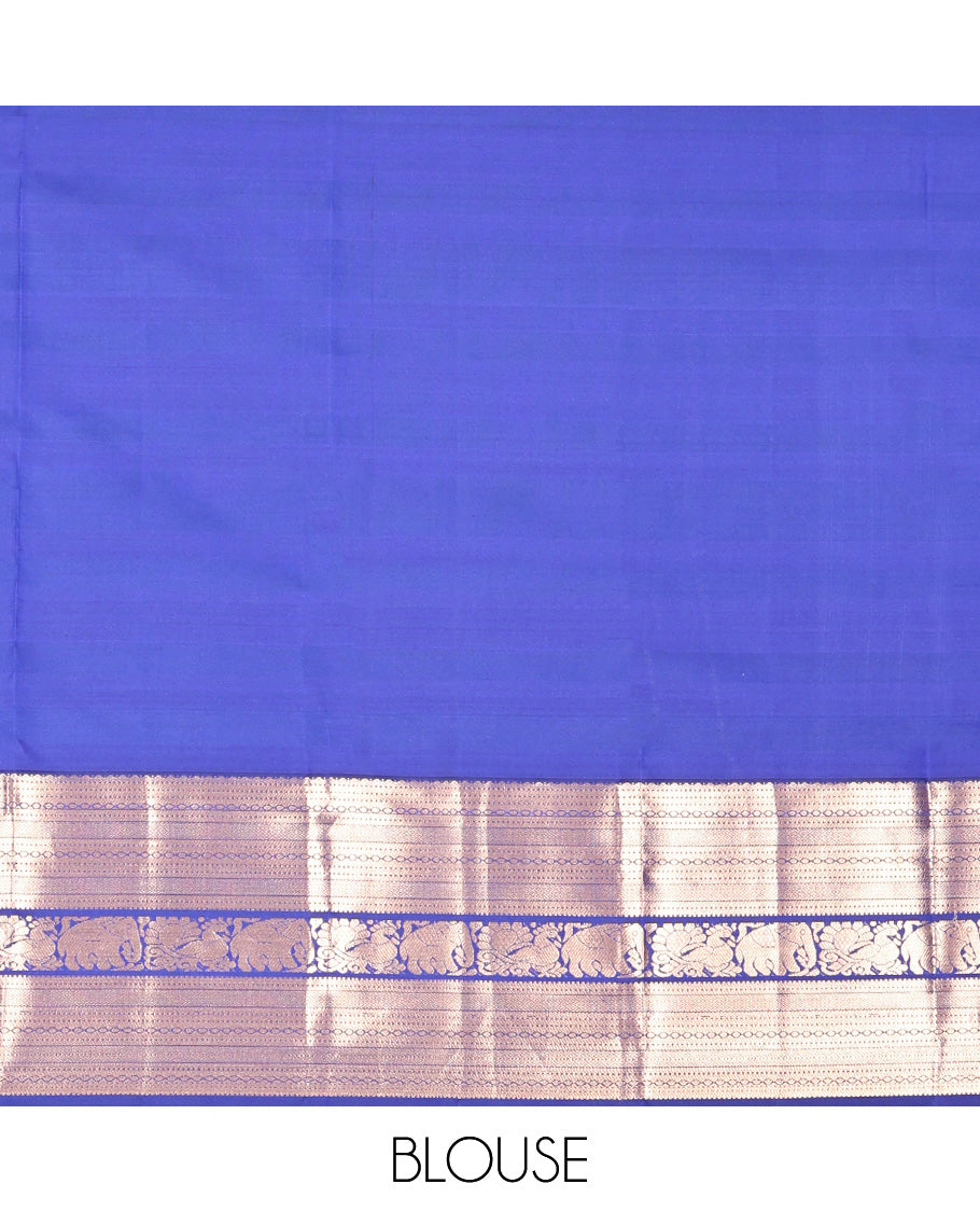 Red-Yellow Checked Vasundhara Lite Silk Mix Saree, a Contrast Traditional Zari Border of Mayil and Yaanai  Designs, Grand Pallu, and a Contrast Blouse