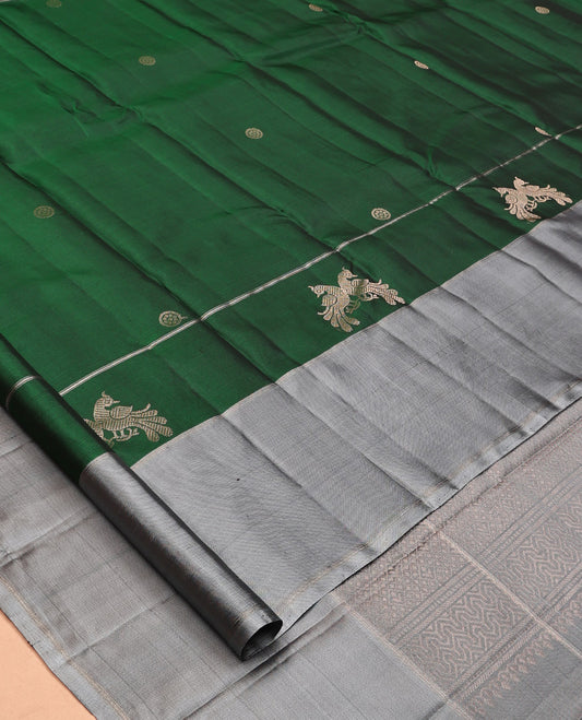 Green Mayuri Soft Silk Saree