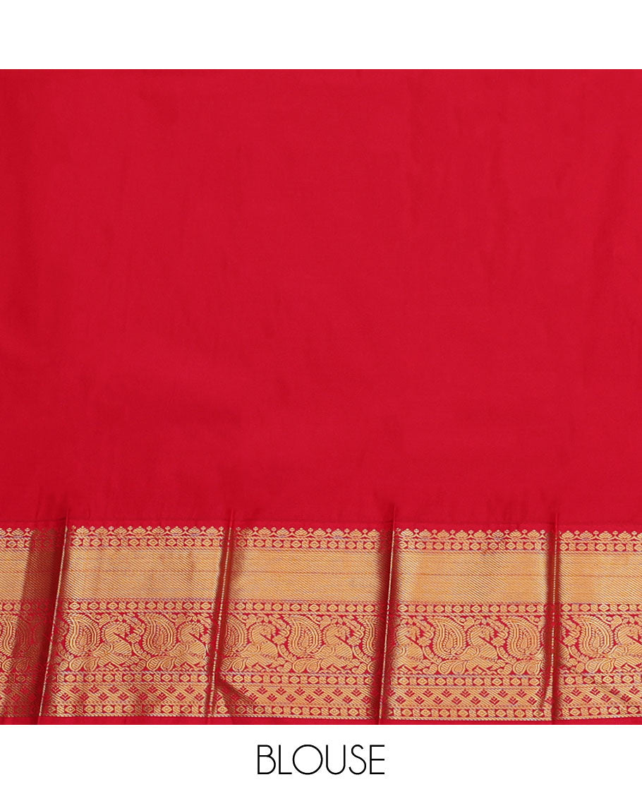 Baby Pink Budget Silk Saree, Sparsely Woven with Zari Designs, Complemented by a Contrast Traditional Border, Intricate Pallu, and a Contrast Blouse