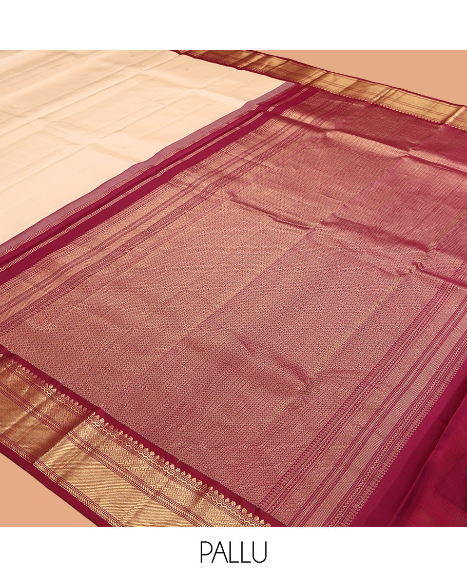 Sandal Kanchipuram Silk Saree