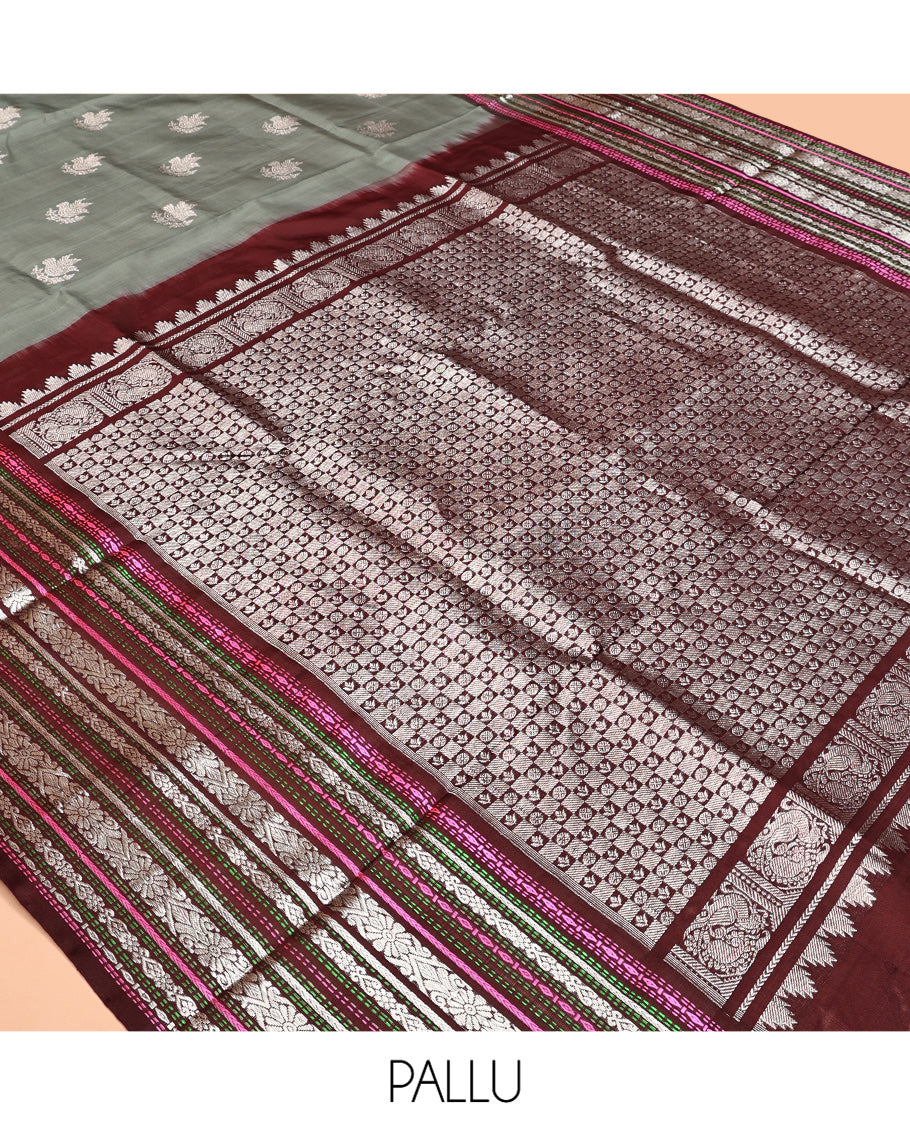 Grey Venkatagiri Silk Saree