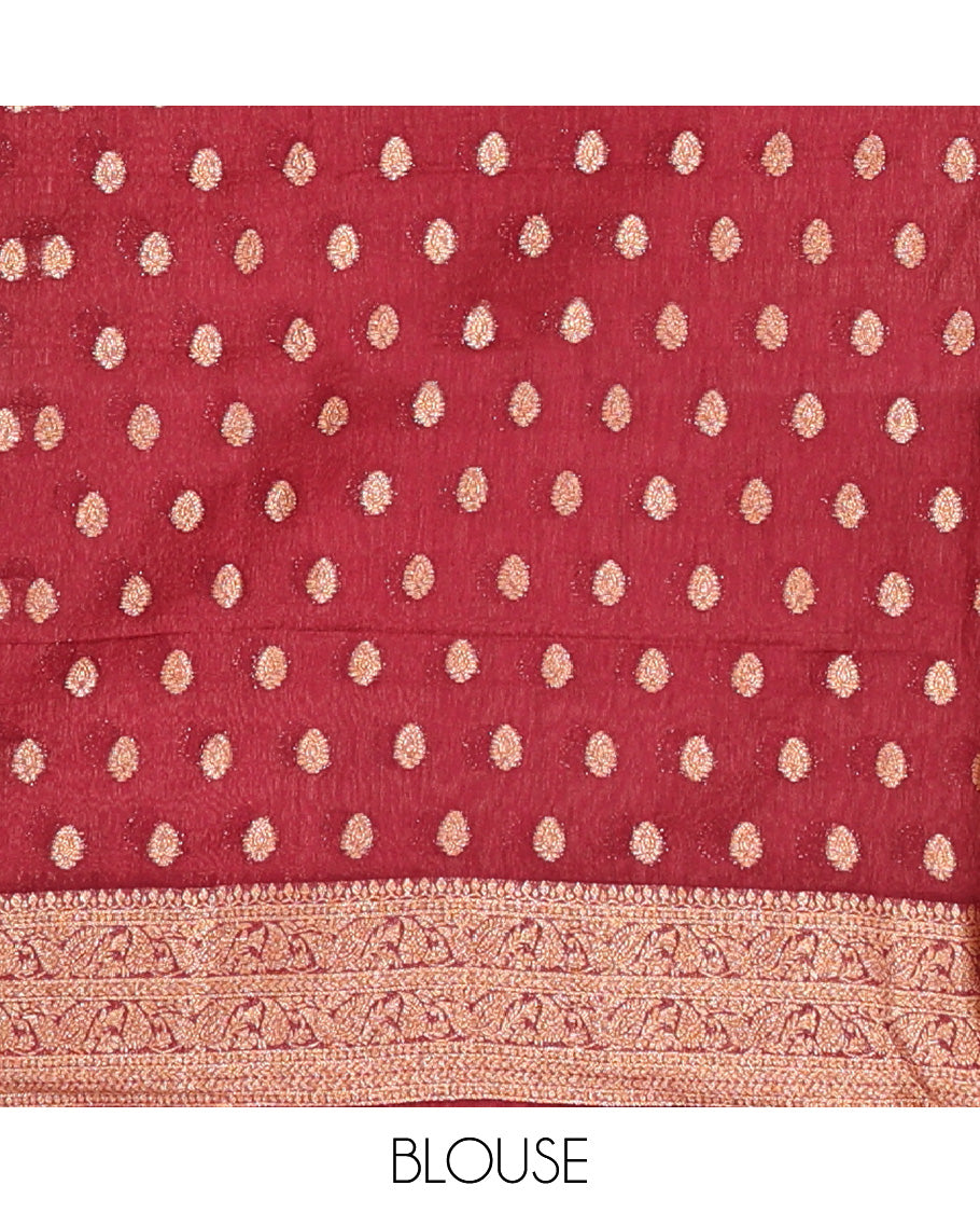 Maroon Fancy Crepe Saree