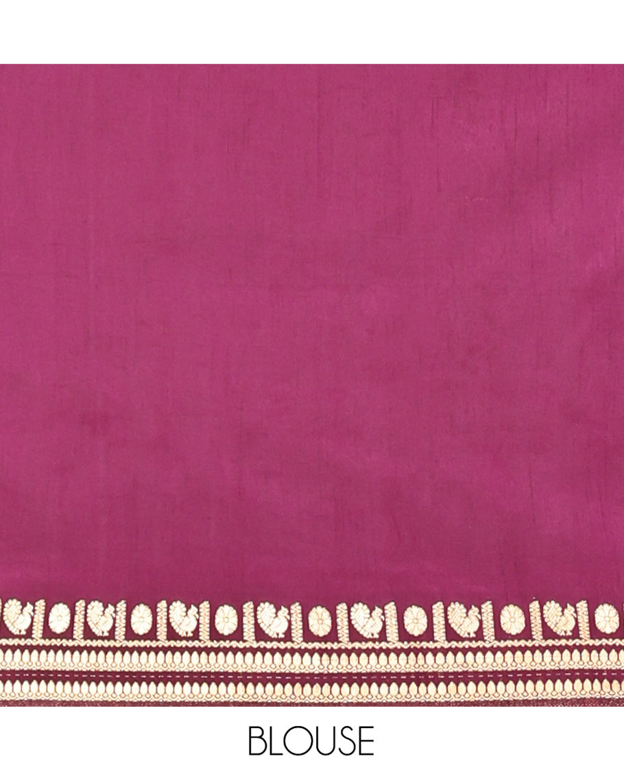 Grey Zari Stripes Fancy Raw Silk Saree, Contrast Traditional Border, Jaal Pallu, and Contrast Blouse