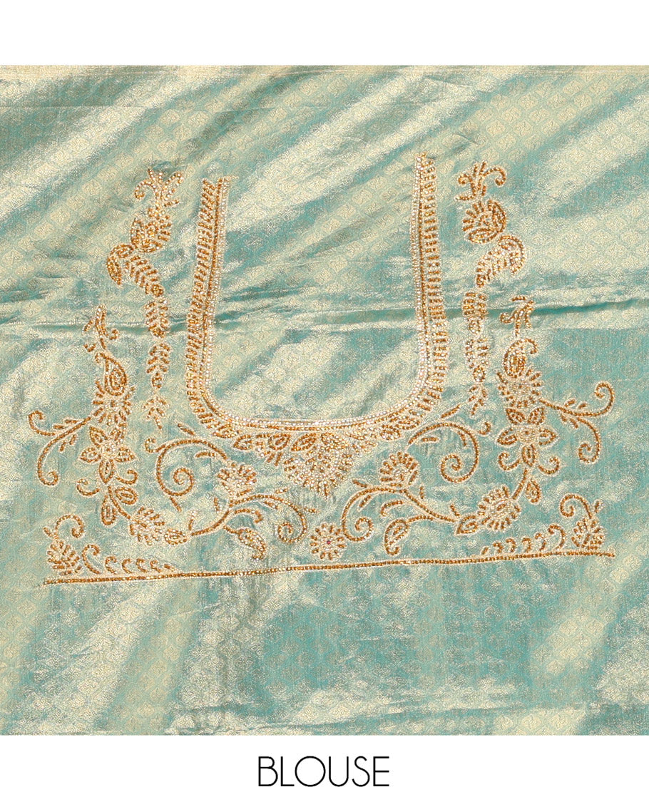 Blue Mysore Silk Saree