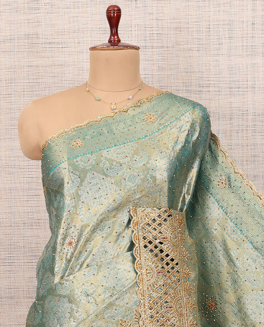 Blue Mysore Silk Saree