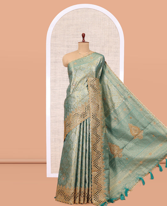 Blue Mysore Silk Saree