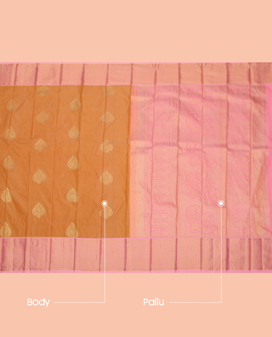 Orange Budget Silk Saree
