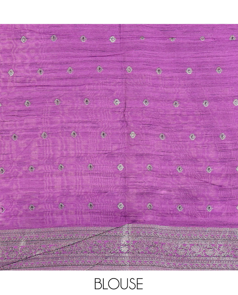 Borderless Bottle Green Jute Cotton Saree, Adorned with Zari Buttas, Contrast Intricate Pallu, a Contrast Blouse