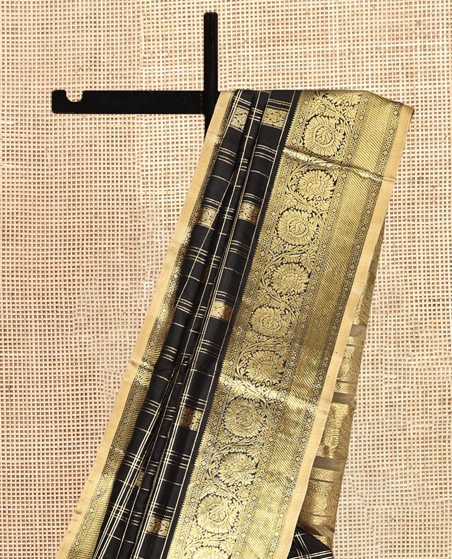 Black Venkatagiri Silk Saree