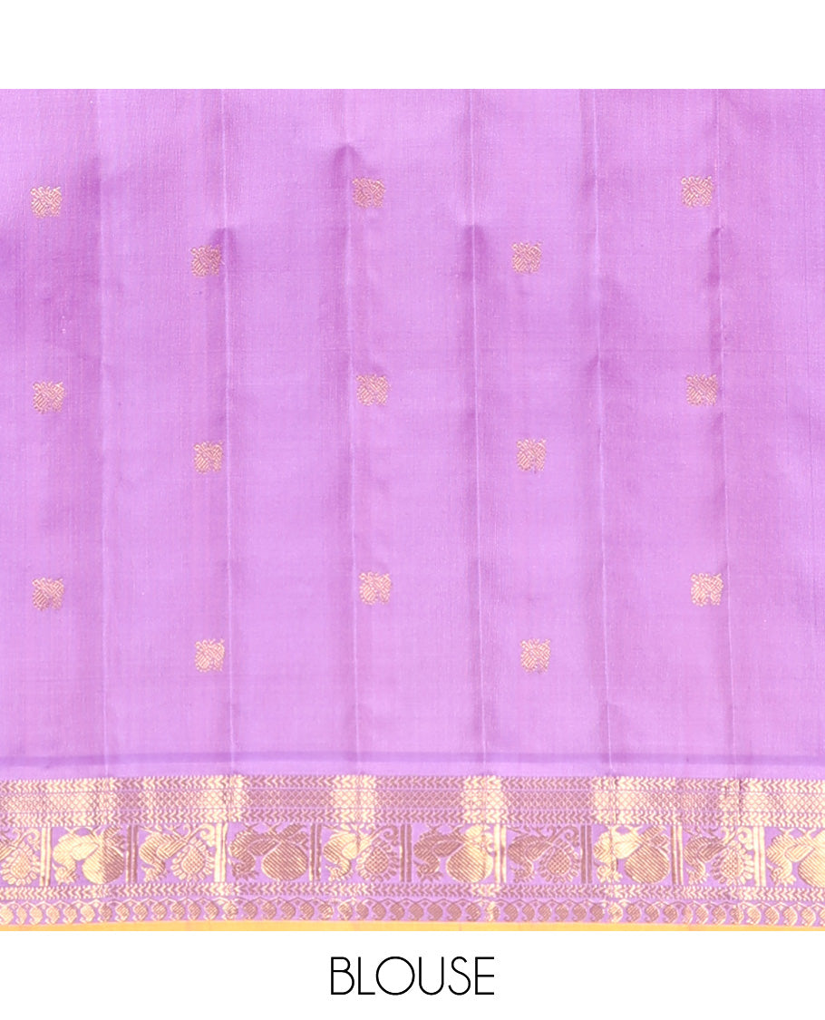 Blue Gadwal Silk Saree