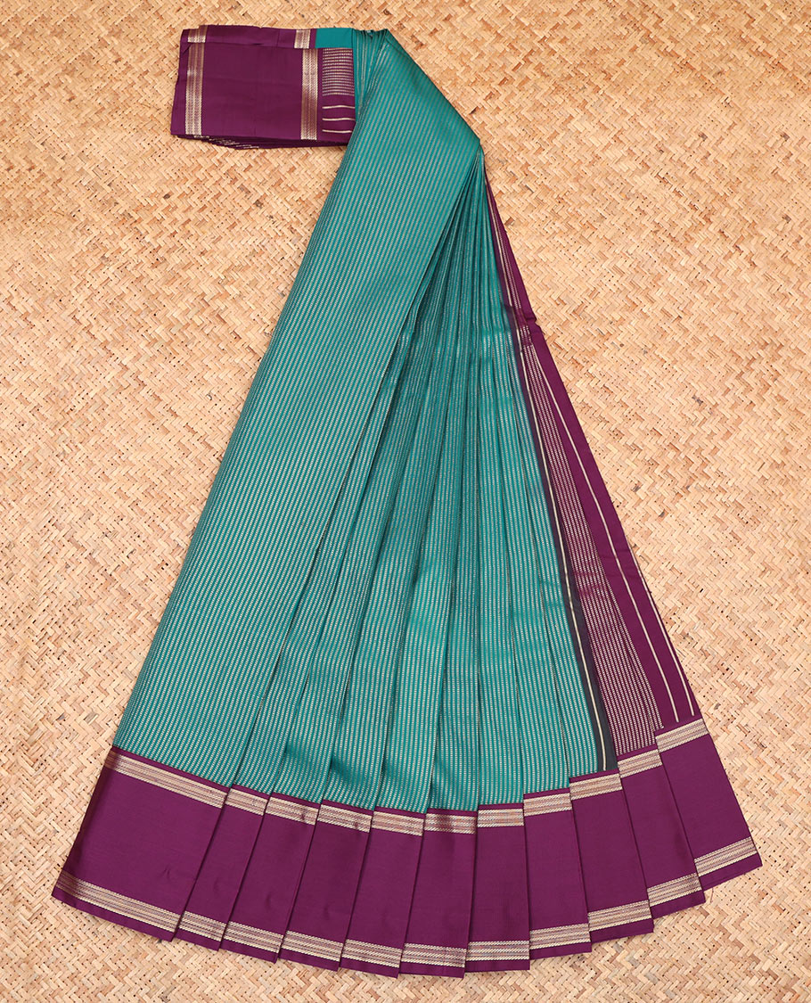 Peacock Blue Budget Silk Saree