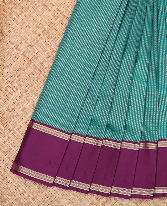 Peacock Blue Budget Silk Saree