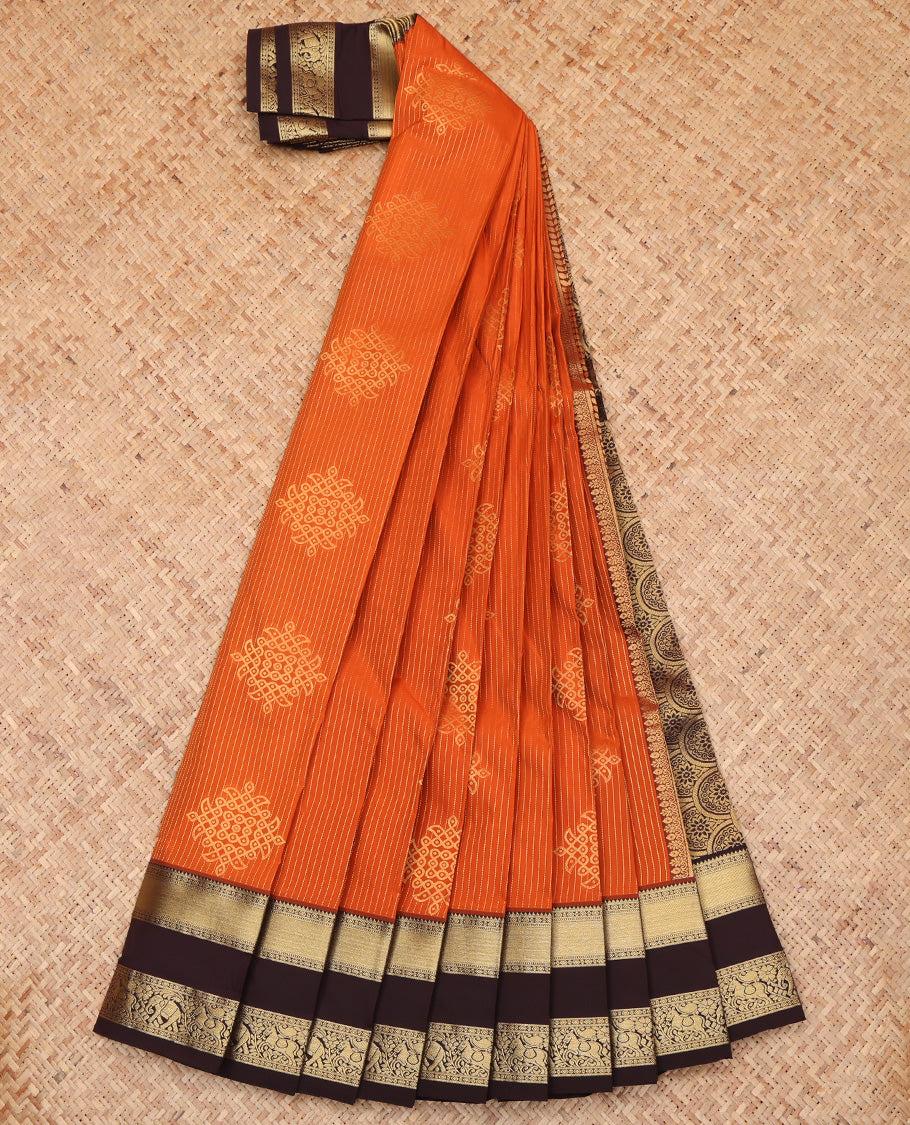Orange Budget Silk Saree