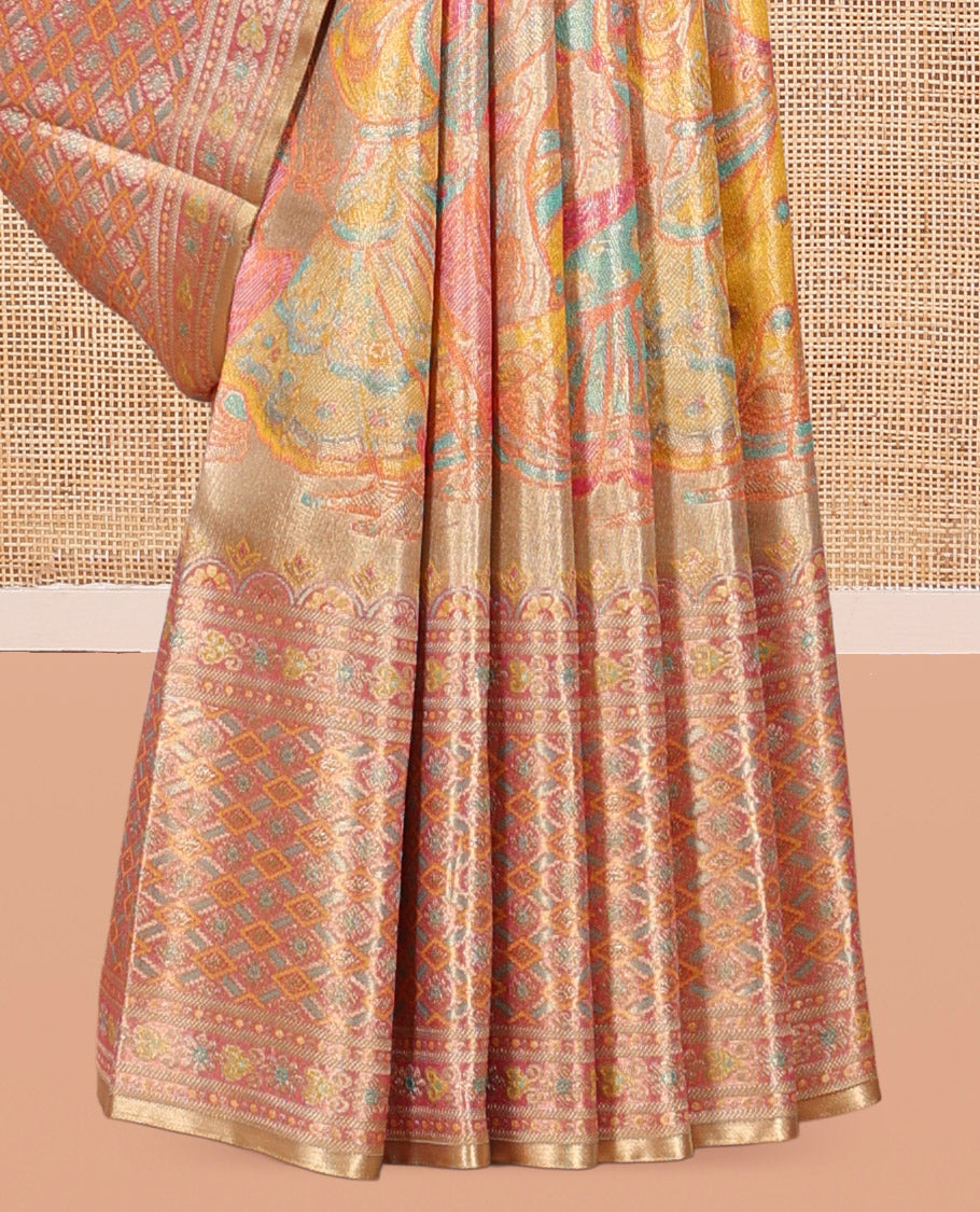 Gold Kanchipuram Tissue Bridal Silk Saree