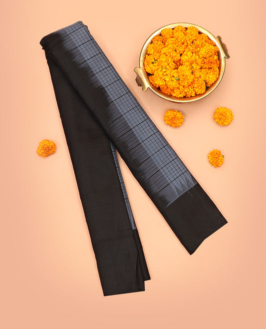 Grey Gadwal Silk Saree