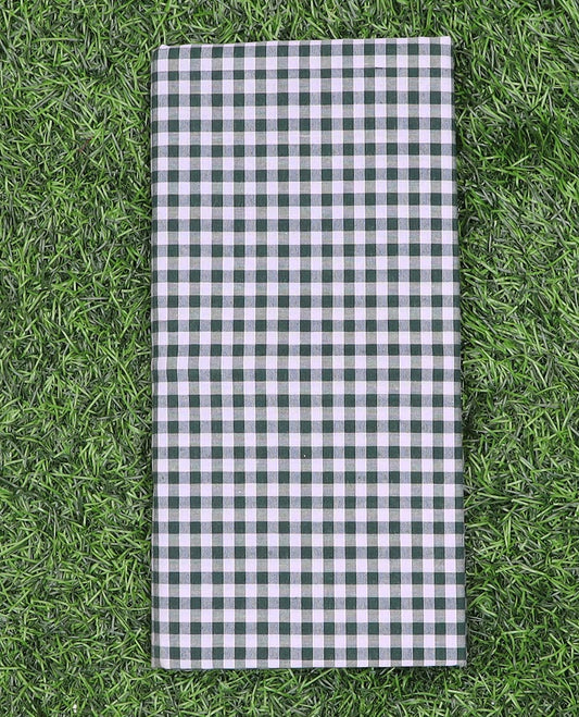 Cream micro-checked cozy cotton lungi