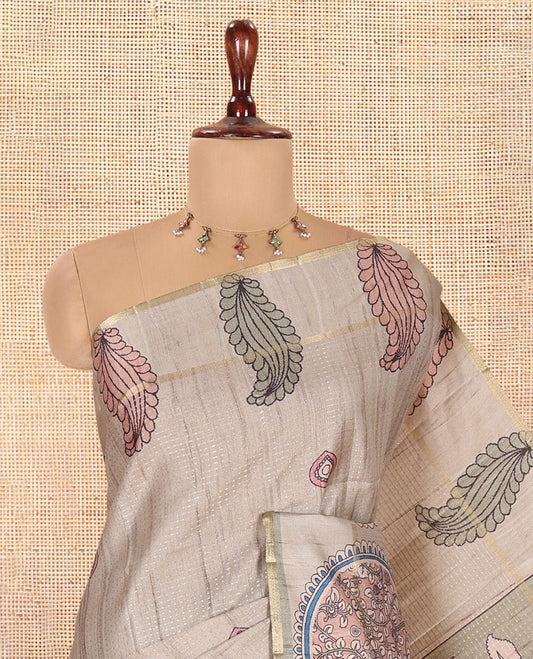 Grey Fancy Tussar Saree