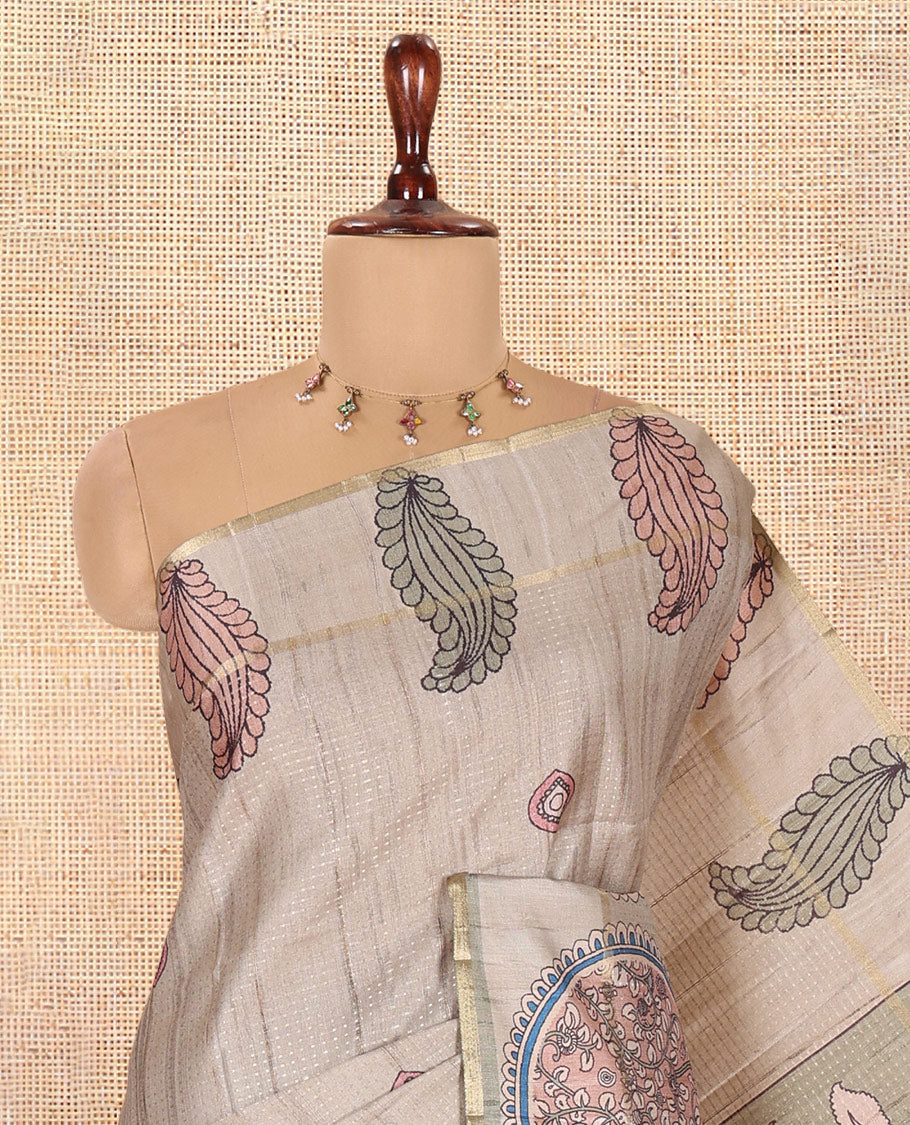 Grey Fancy Tussar Saree