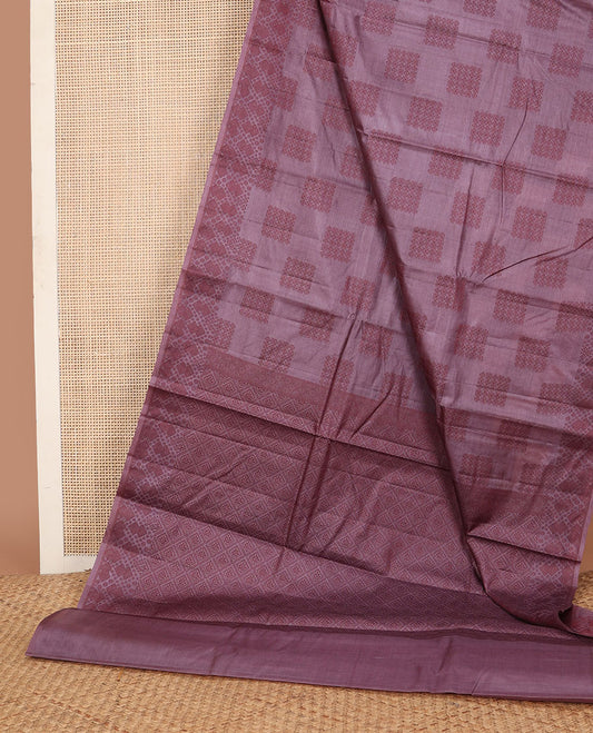 Pink geometric zari buttas tussar saree, zari border of geometric designs & pallu of jaal design