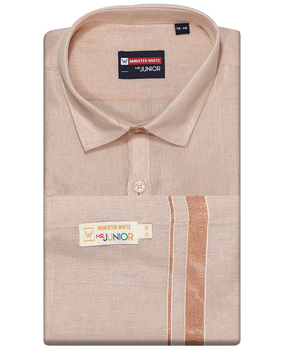 Copper cotton shirt with dhoti (ambitious boy)