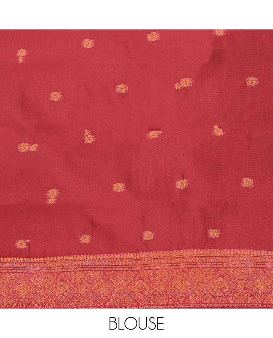 Pack of 2 combo litchi sarees with lavender & multi-color jacquard sarees, traditional motif borders & intricate pallus