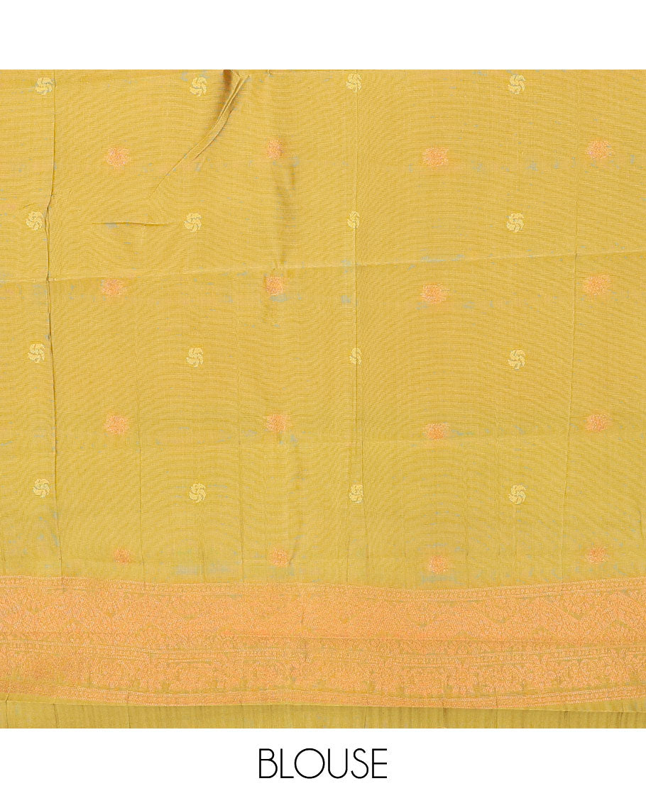 Pack of 2 combo litchi sarees with blue & blue jacquard sarees, contrast traditional motif borders & intricate pallus