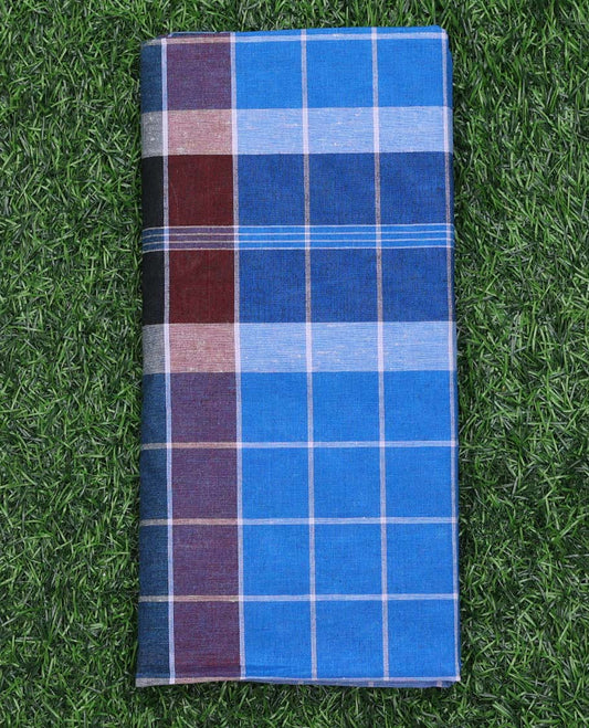 Multi-color medium size checked design cozy pure cotton lungi