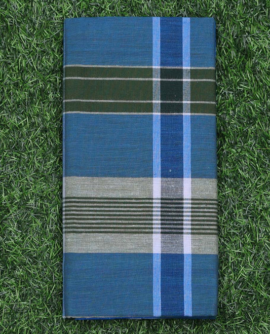 Multi-color checks & stripes cozy pure cotton lungi