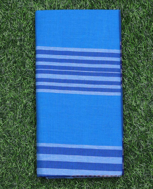 Blue striped cozy pure cotton lungi
