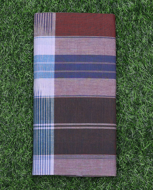 Multi-color checks & stripes design cozy pure cotton lungi