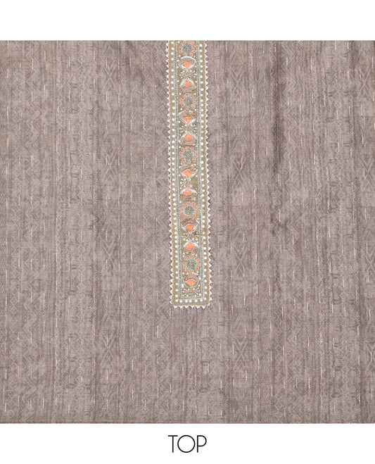 Green material chudidhar,intricate print & embroidery tissue top,plain santoon bottom & floral design chanderi dupatta
