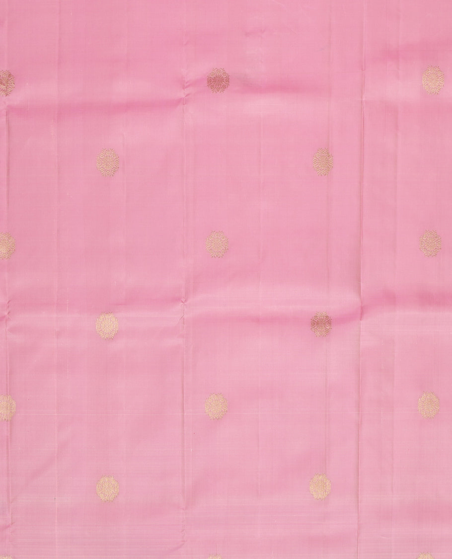 Pink Pure Silk Pavadai Material Set