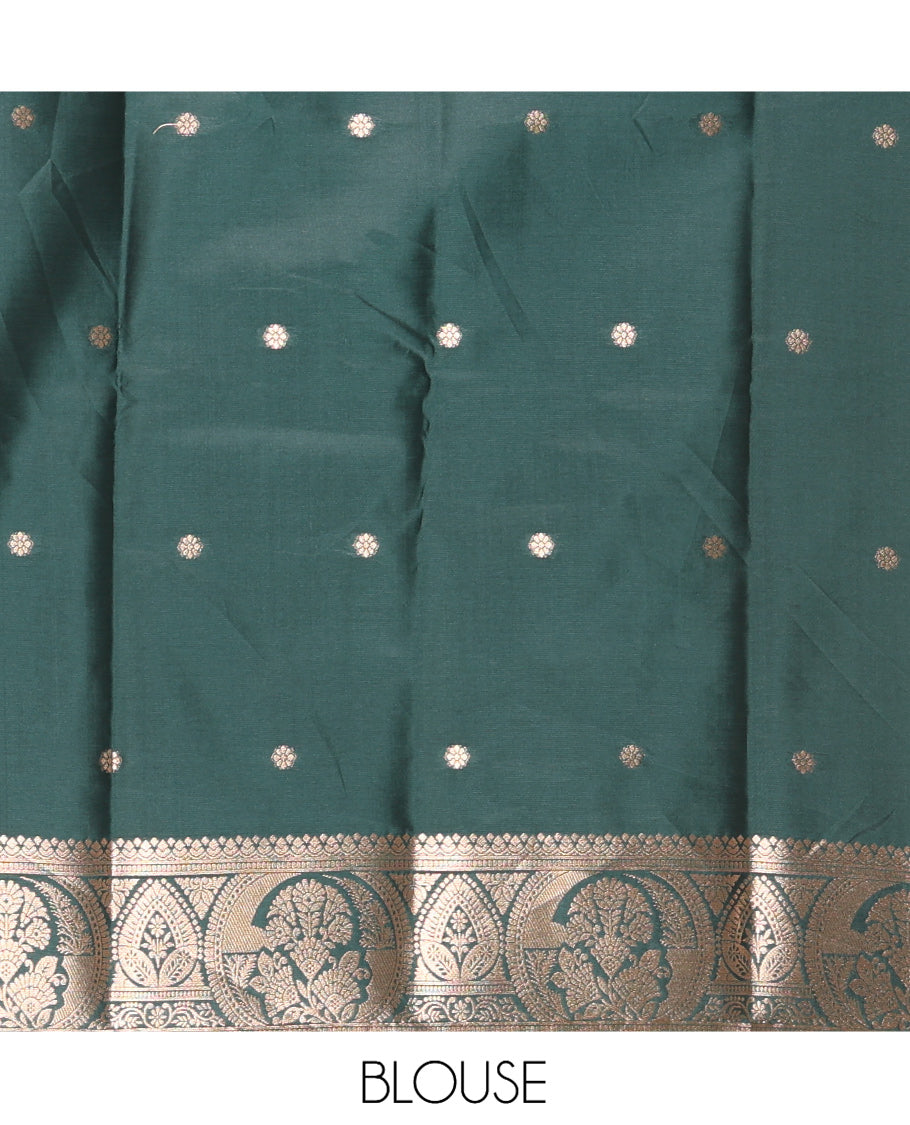 Borderless Mustard Elite Soft Silk Saree