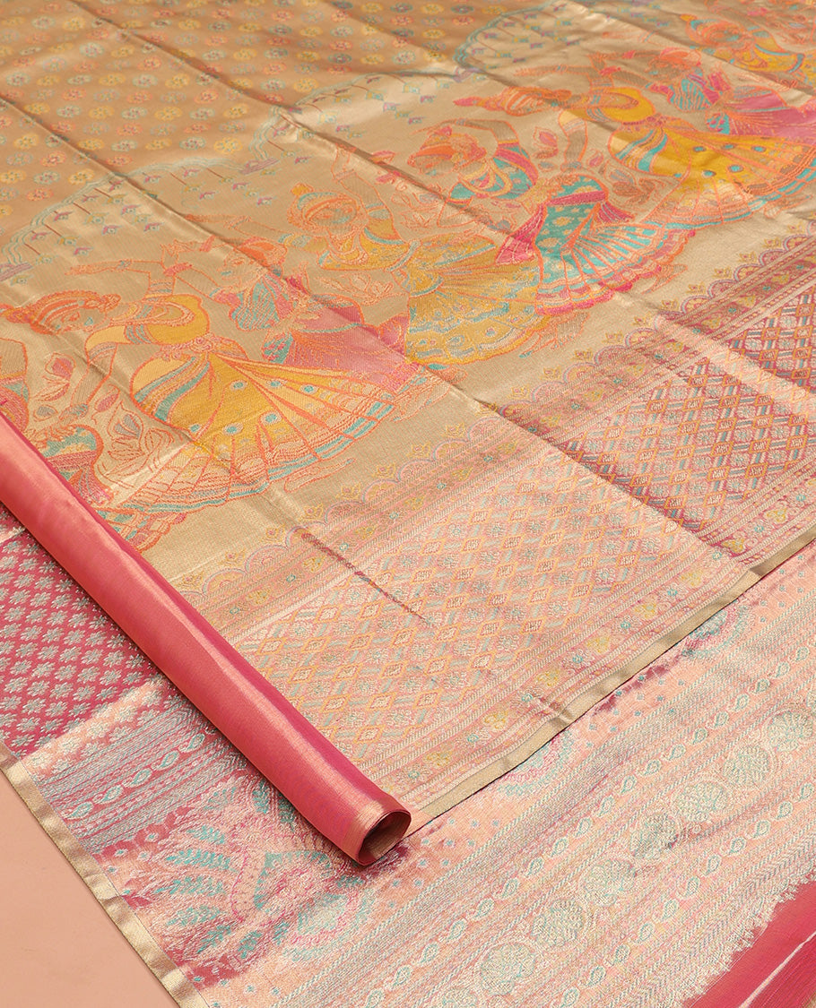 Gold Kanchipuram Tissue Bridal Silk Saree