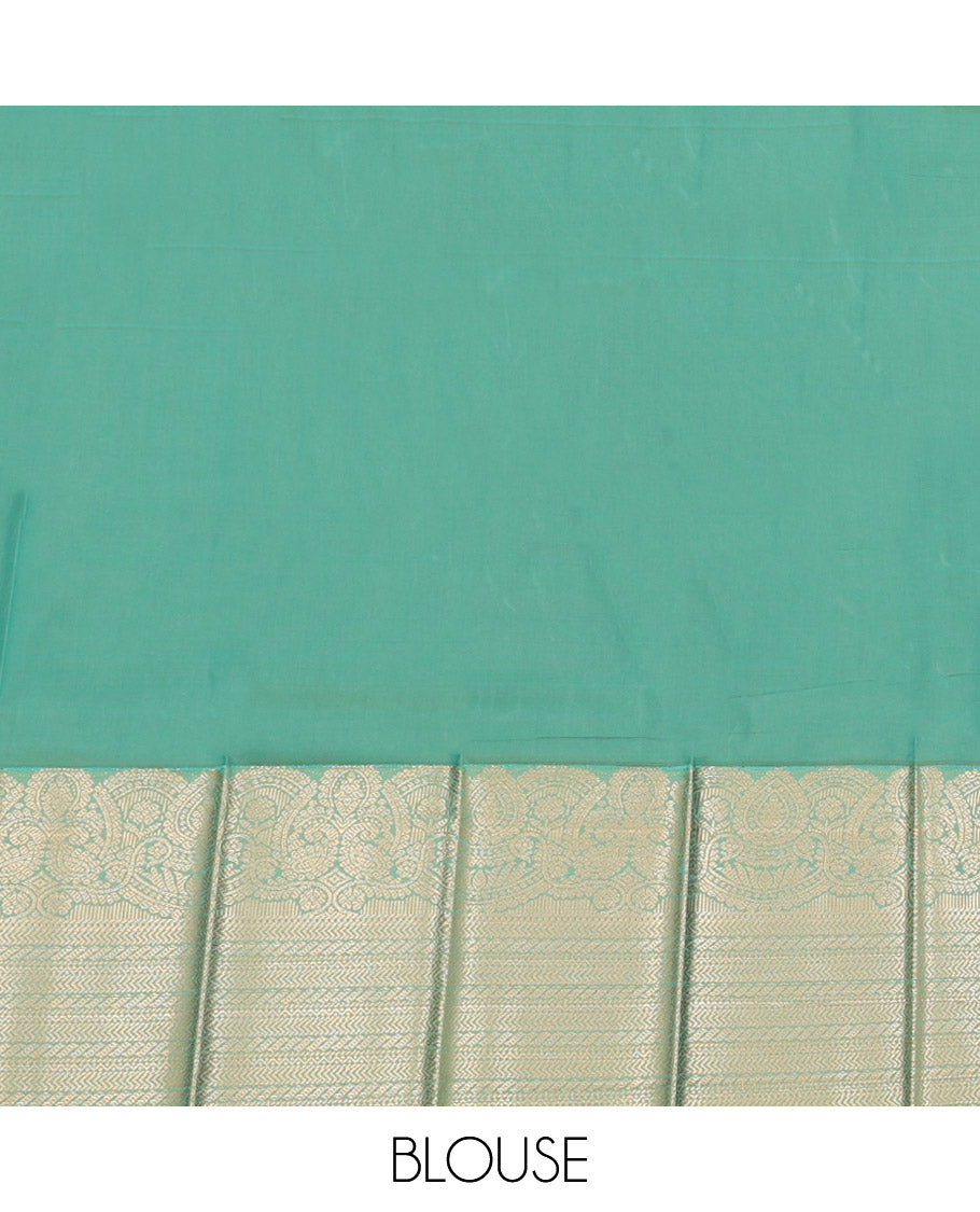Yellow Budget Silk Saree, Woven with Zari Buttas on Its Body, Complemented by a Contrast Traditional Zari Design Border, Grand Pallu, and Paired with a Contrast Blouse