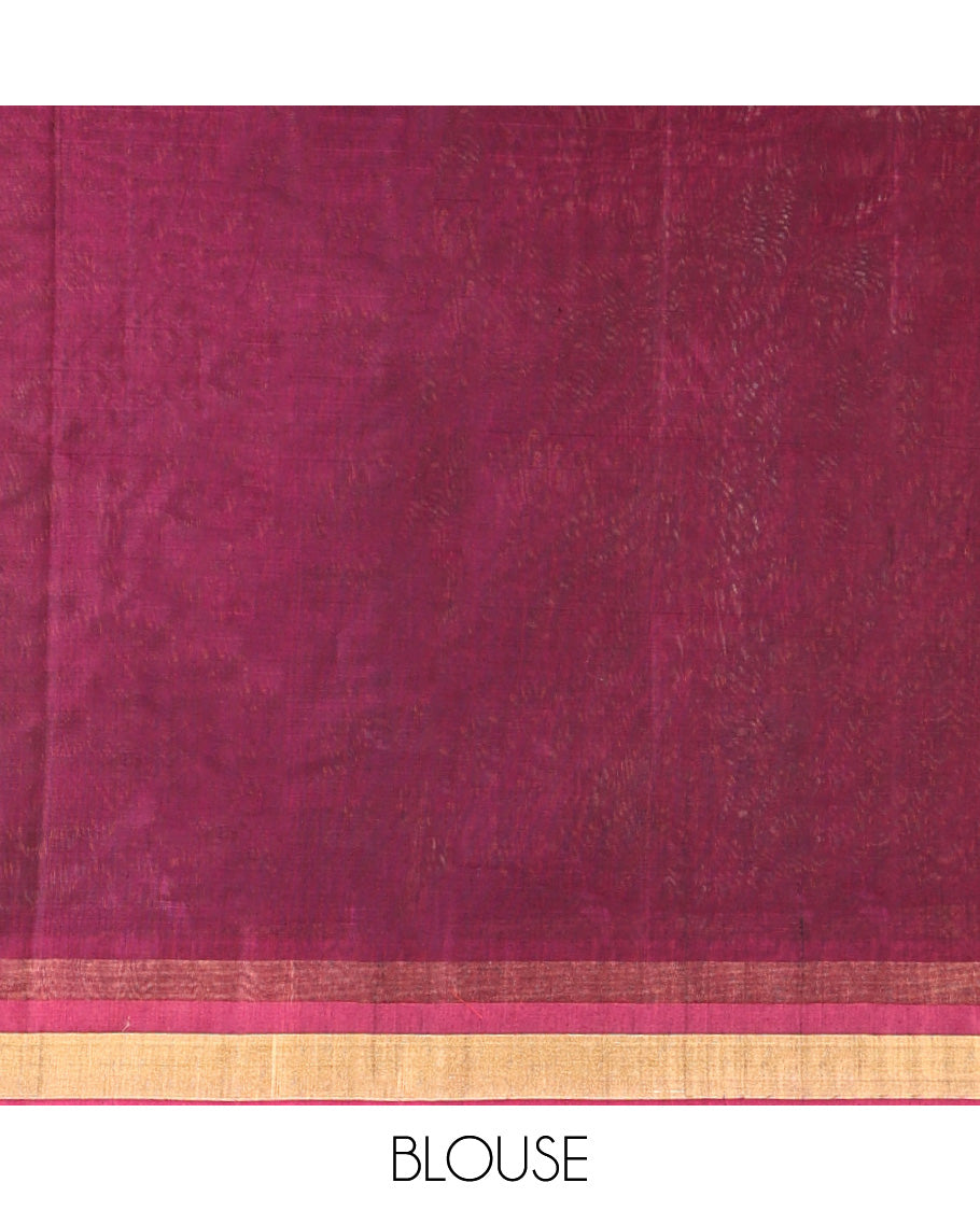 Green Floral Butta Silk Cotton Saree