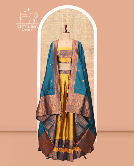 Green Banaras Half-Saree