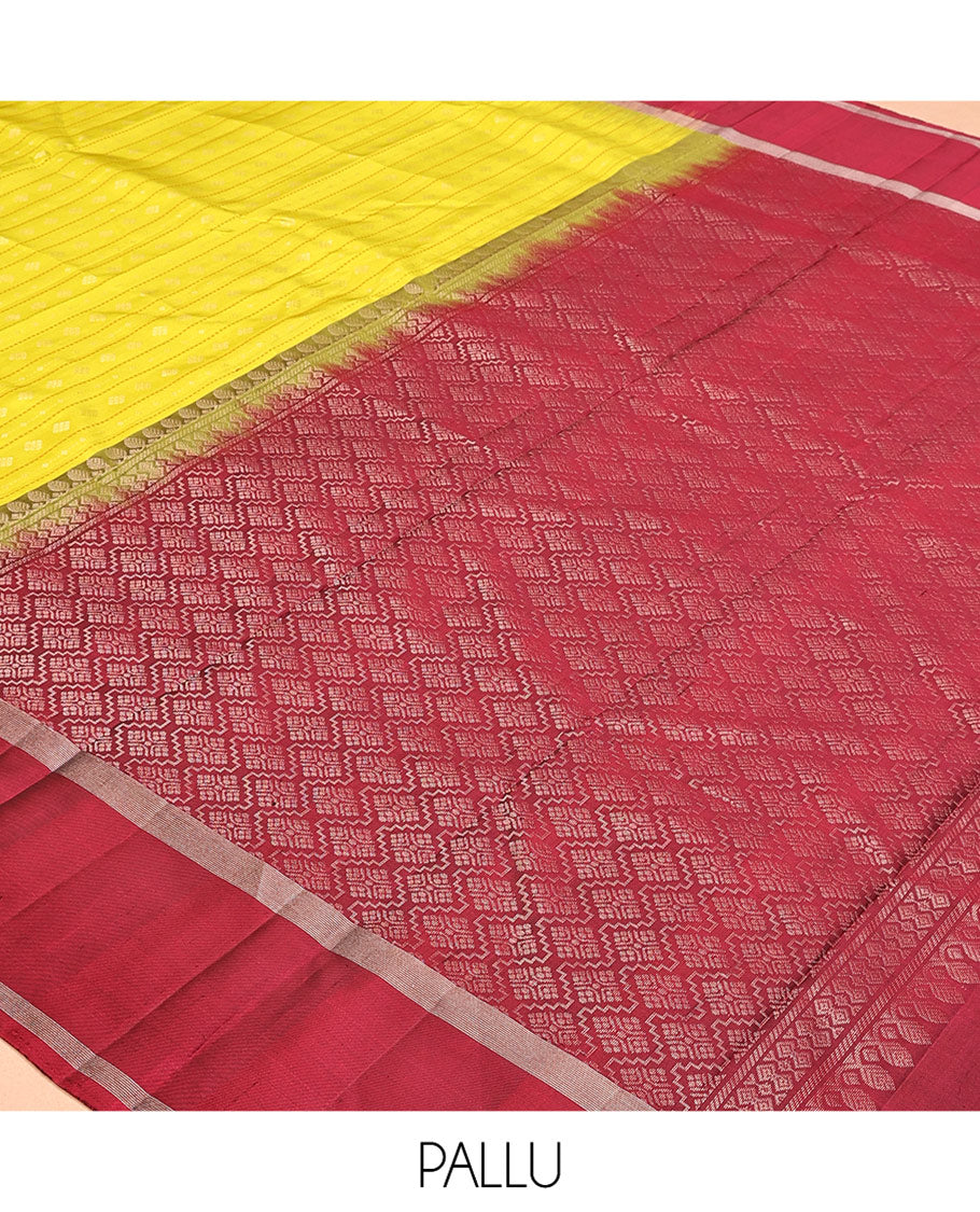 Yellow Mayuri Soft Silk Saree