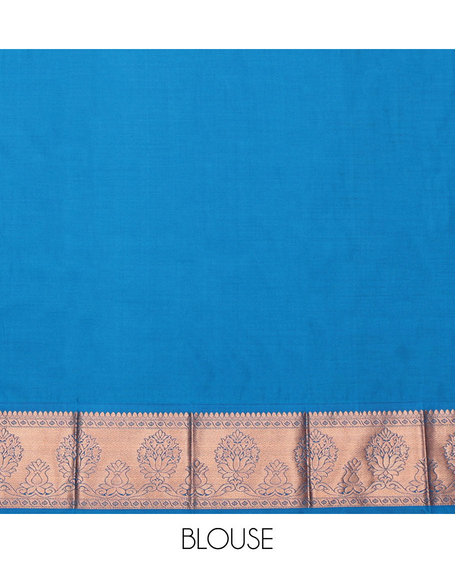 Maroon Budget Silk Saree, Majestically Detailed with Jacquard, Complemented by Contrast Traditional Zari Border, Grand Pallu, and a Contrast Blouse