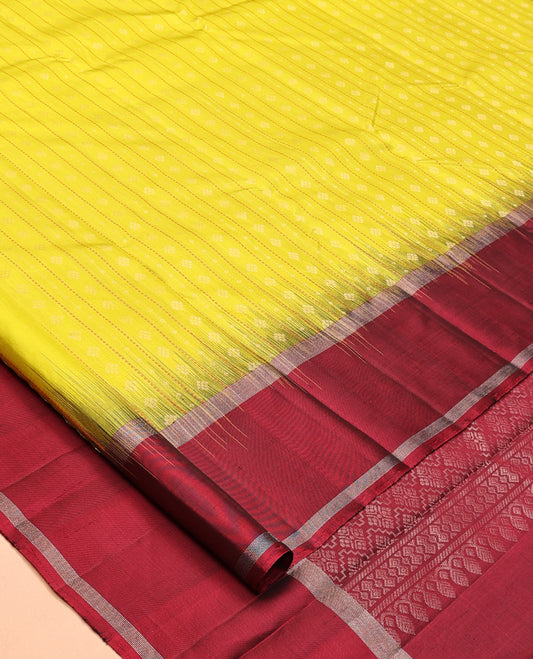 Yellow Mayuri Soft Silk Saree