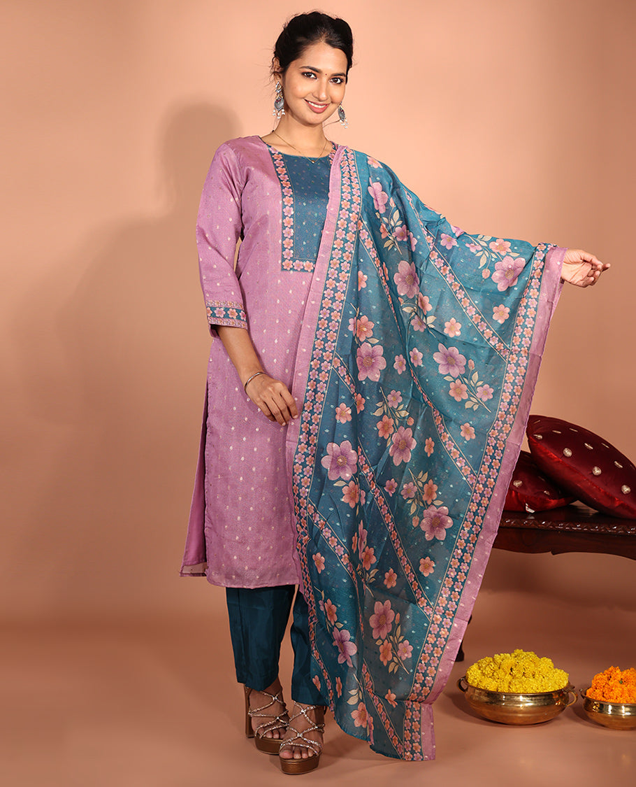 Purple Tissue Readymade Suit