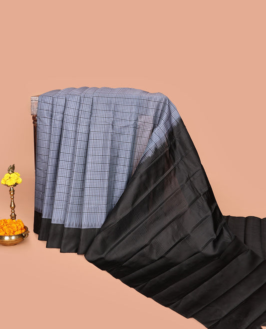 Grey Gadwal Silk Saree